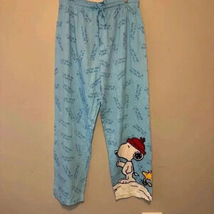 Peanuts Christmas Holiday Mens Lounge Pajama Pants Size L 36 38 NWOT Snoopy